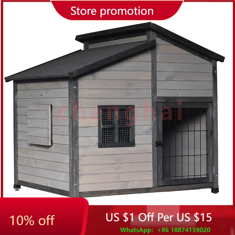 Modern Luxury Dog House Comfortable Sustainable Made Wood Push-Up Closure Small Animals Factory Direct China Excellent Service