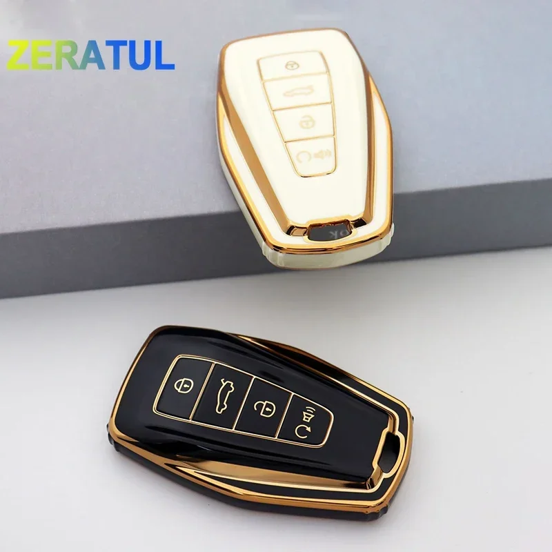 Auto Shell Fob Holder TPU Car Key Case Cover For Geely Coolray Atlas Boyue NL3 Emgrand X7 EX7 SUV GT GC9 Borui Accessories