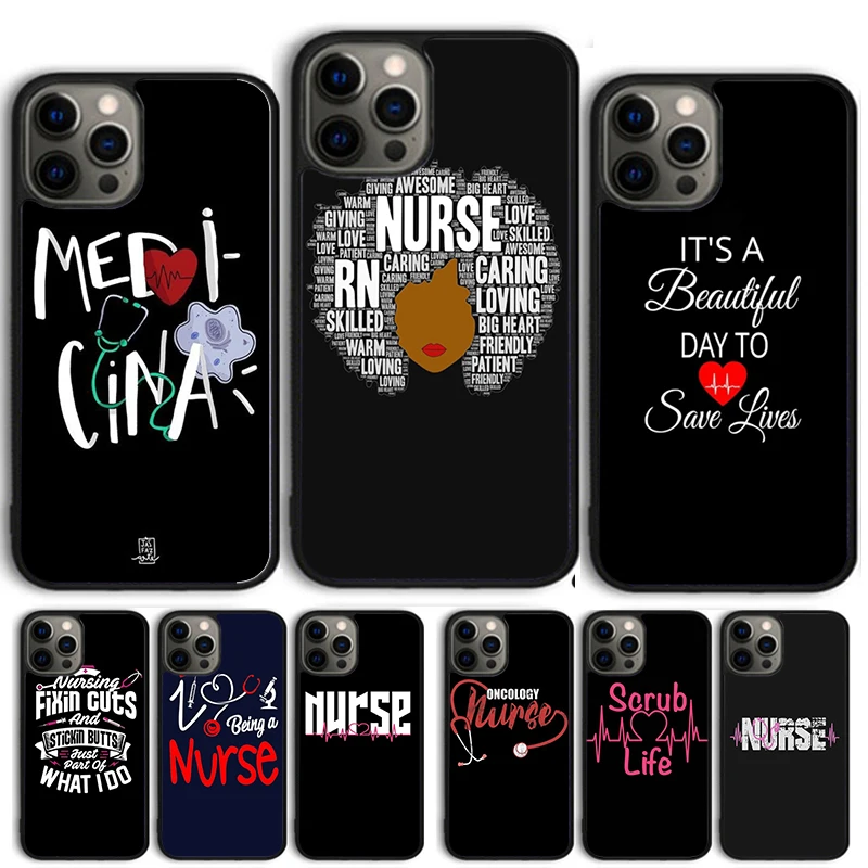 Nurse syringe heartbeat Medicine Phone case  For iPhone 16 15 14 X XR XS 11 12 mini 13 Pro MAX Plus cover shell coque