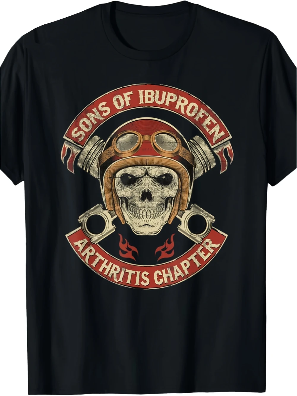 Humorous Vintage Ibuprofen Son T-Shirt for Bikers with Arthritis Theme Clothing Short Sleeve Shirt Men Women for Spring Summer