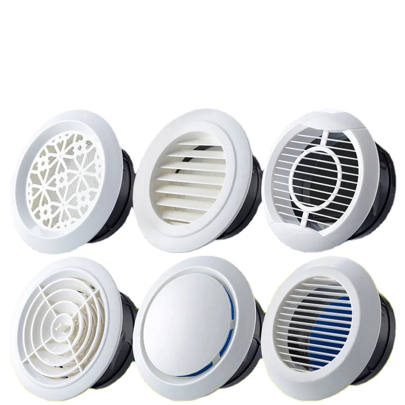 

ABS Plastic Circular Adjustable Fresh Air Outlet Central Air Conditioning Air Outlet Indoor Fresh Air System Exhaust Outlet