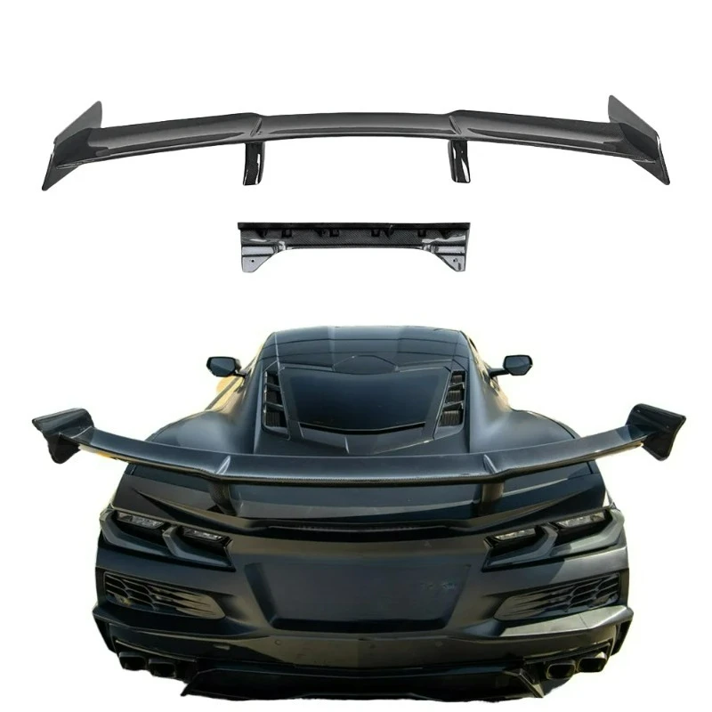 

Высокоскоростная стабильность FORChevrolet Corvette C8 Z51 задний спойлер Stingray из сухого углеродного волокна