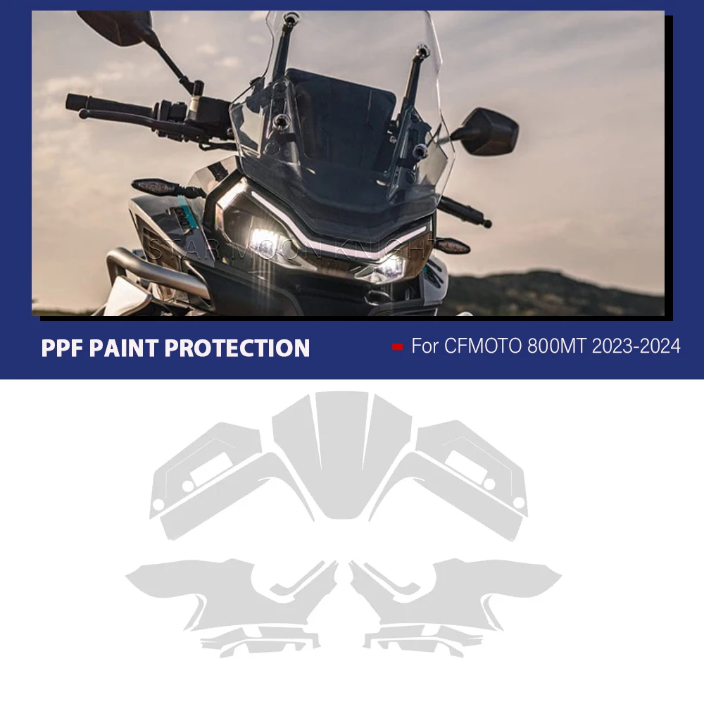 For CFMOTO 800 MT 800MT 2023-2024 Accessories PPF Transparent Motorcycle Paint Protection Film TPU Body Anti-scratch Sticker