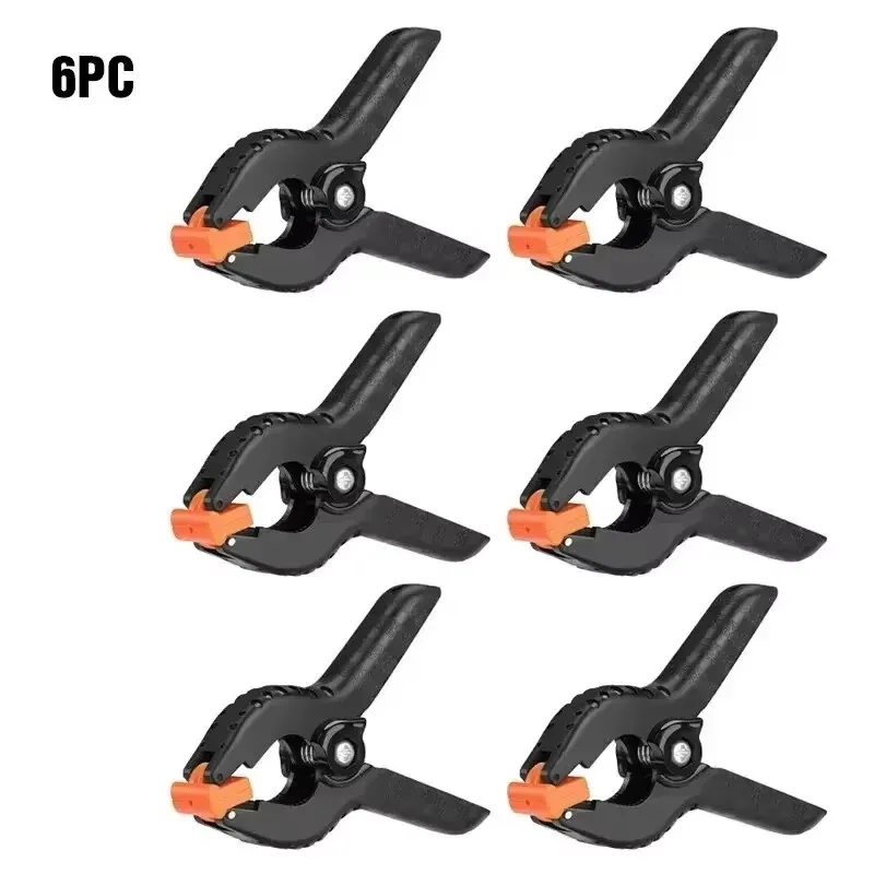 6pcs 2inch Spring Clamps Heavy Duty Plastic For Background Muslin Canvas Paper Chromakey Screen Clip Photo Studio Carpenter Tool
