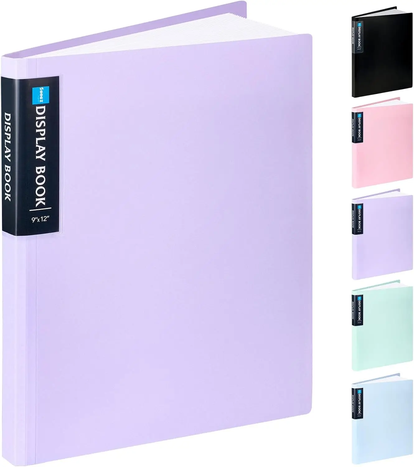 

Large 40-Pocket Art Portfolio Folder, 9x12" Display Book with Clear Protectors for Artwork Documents