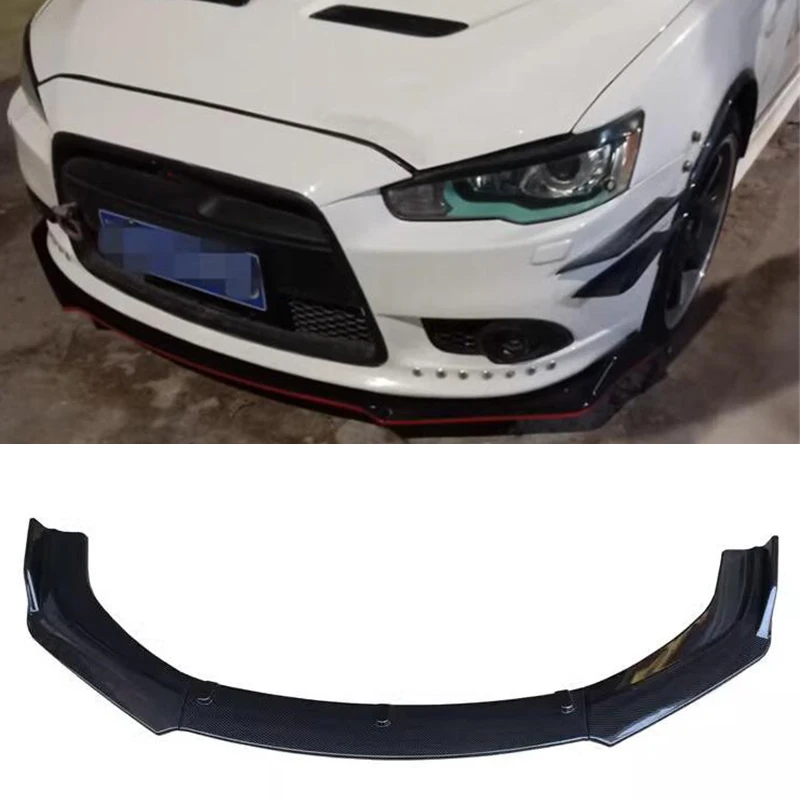 For 3PCS Universal Mitsubishi Lancer EVO CAR Front Bumper Lips Diffuser Anti-Collision Body Kit Accessories 2009-2023 Year