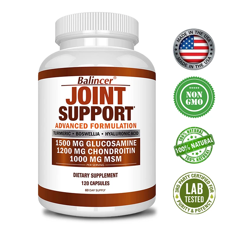 Joint Support supplements Glucosamine Chondroitin Turmeric MSM Boswellia - Joint Support Supplement for Relief 120 capsules
