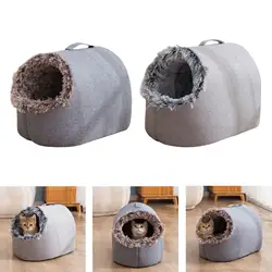 Comfortable Pet Cat House Nest Dog Bed Puppy Kennel Winter for Indoor Outdoor Cave