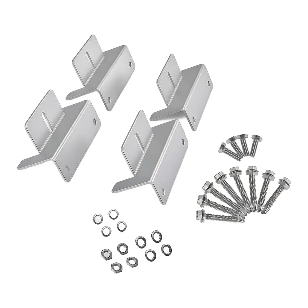 Aluminum Alloy Z Brackets Mounting Kit for Solar Panel Installation Compatible with for rv Yacht and Outdoor Equipment Sets