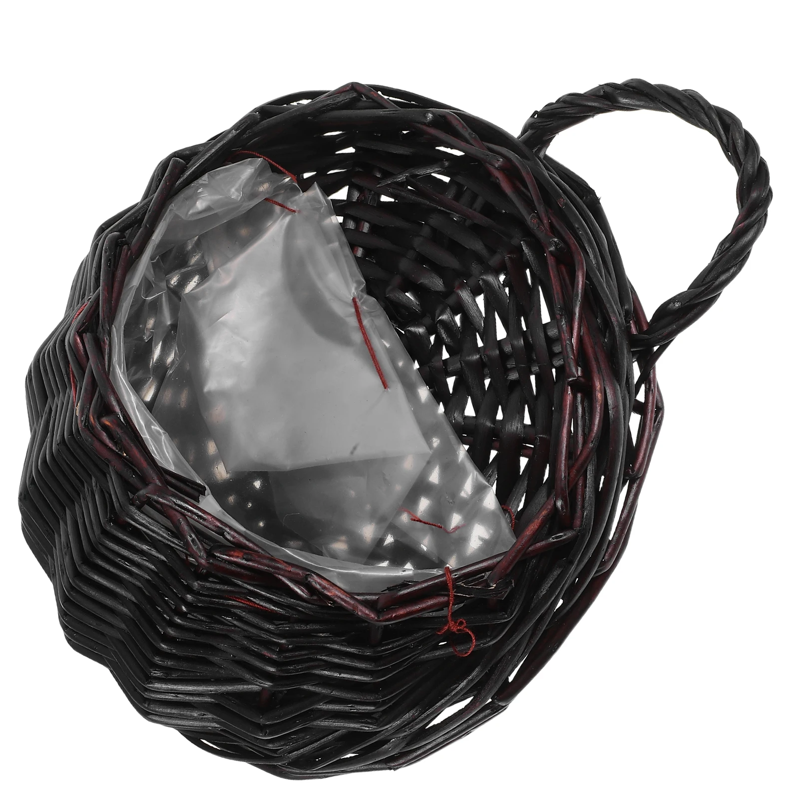 

Hanging Storage Basket Wall Planters Indoor Decorative Rattan Flowerpots Baskets Mount Spacious Multifunctional Natural Style