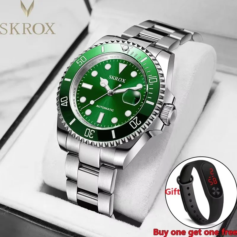 Luxury Brands SKROX Replica Submariner Dive Watch Sapphire Glass All Stainless Steel 2813 Automatic Movement Men's Wrist Watches