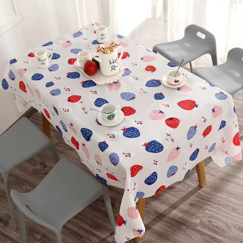 

2024 Tablecloth style grid waterproof and oil proof dining table cloth for home living room