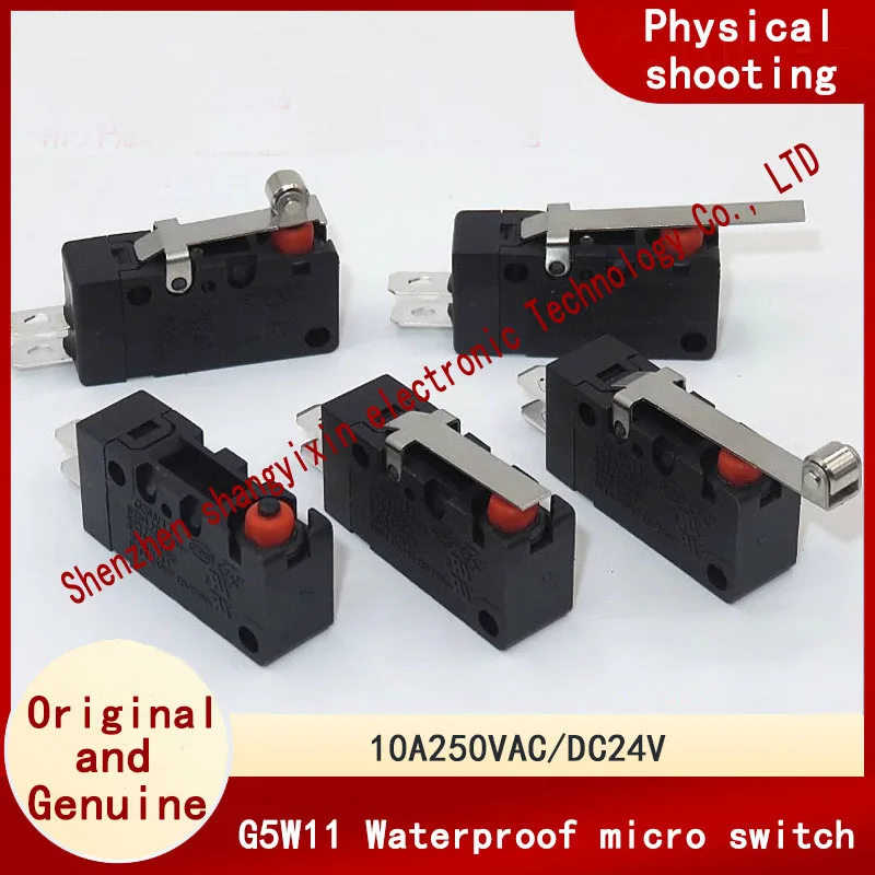 G5W11 waterproof micro switch 2 pin normal running range limit switch Small miniature oil and dust proof pulley press rod