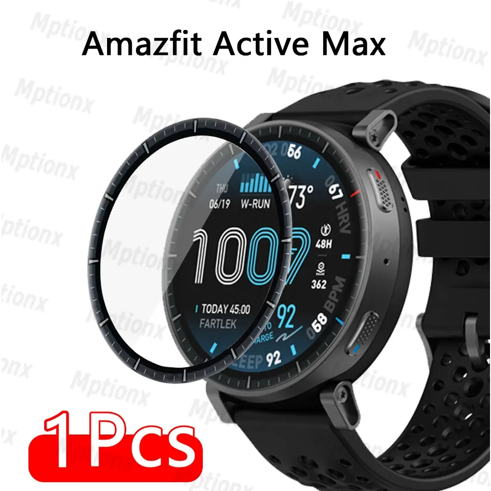 Coverage Protective Film For Amazfit Active Max Curved Screen Protector Ultra-HD&Anti-scratch for Amazfit Active Max Accessories