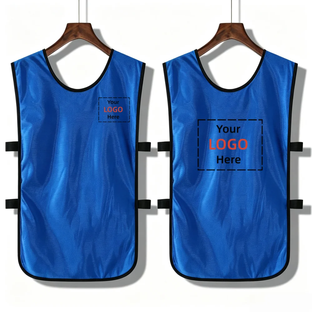 Custom Men Vests Scrimmage Sport Vest Adjustable Side Straps Soccer Training Bibs Breathable Sleeveless Team Practice Jersey