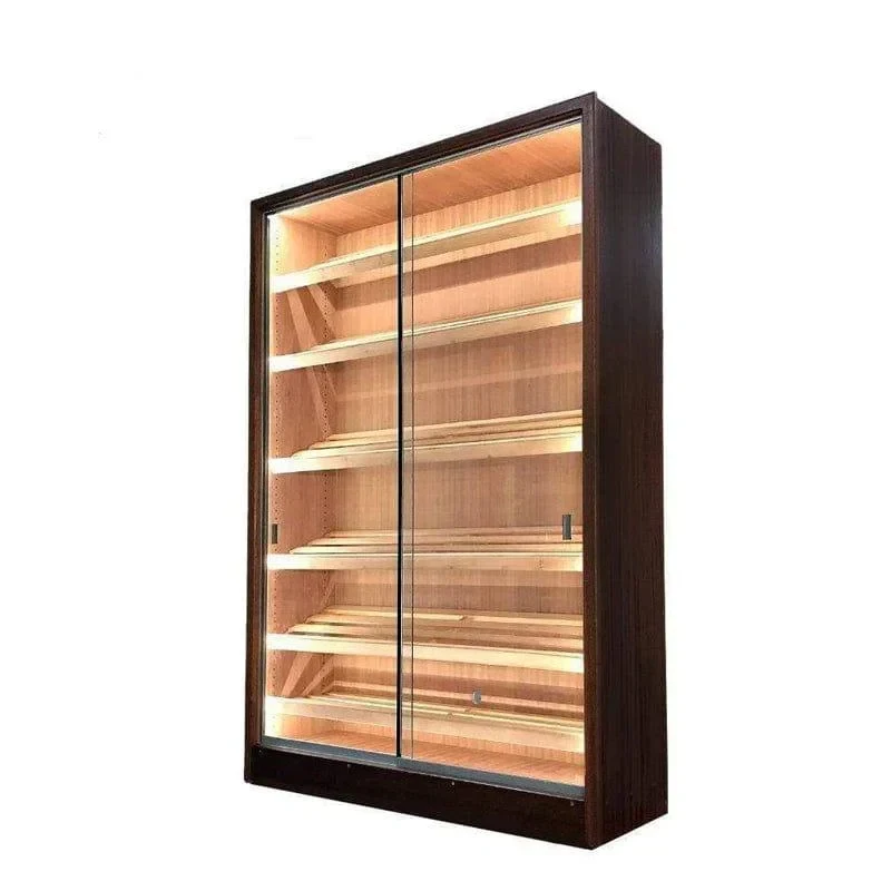 

custom.48 Inc Smoke Store Fixture Cigar Display Cabinet Humidor Spanish Cedar Shelves Smoke Showcase with LED