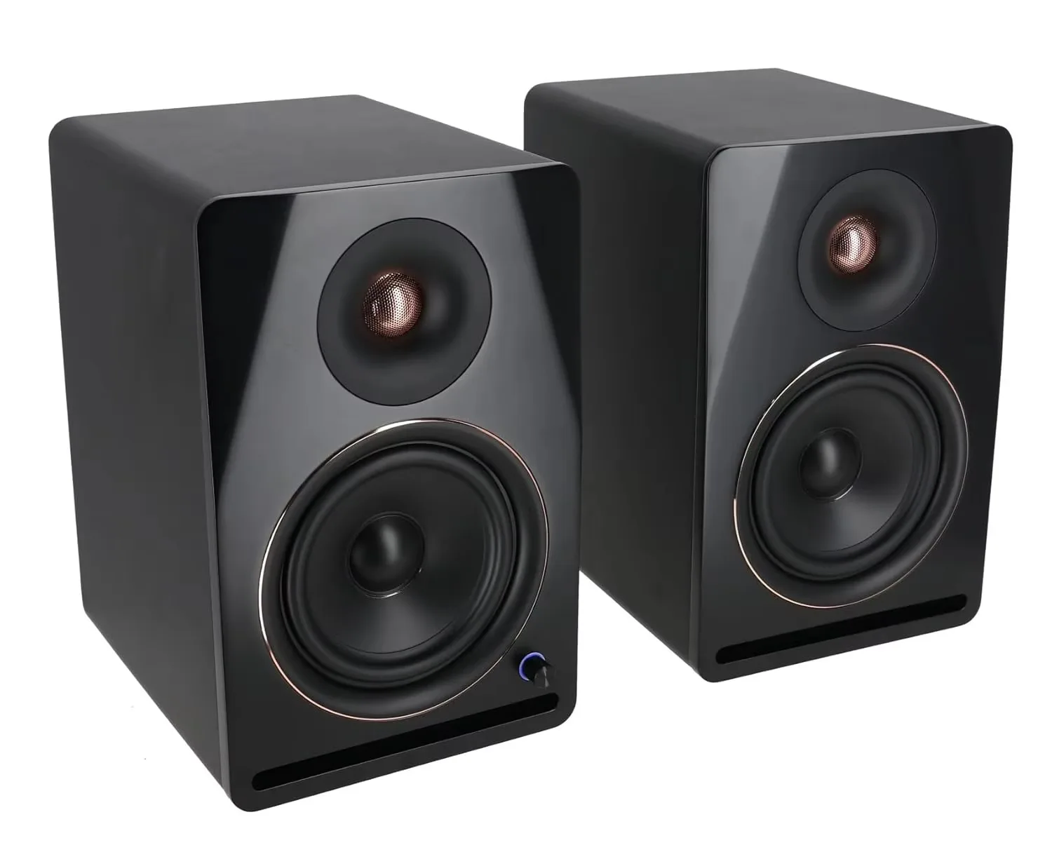 

APM6B V2 6.5" Powered Studio Monitor Speakers Pair, Bluetooth, 100W RMS/400W Peak, Black, Custom