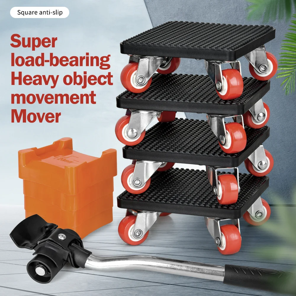 Heavy Duty Furniture Moving Tool Kit 360° Rotatable Caster Dolly Non Slip Pad for Fridge Sofa Desk Cabinet Heavy Good Relocation