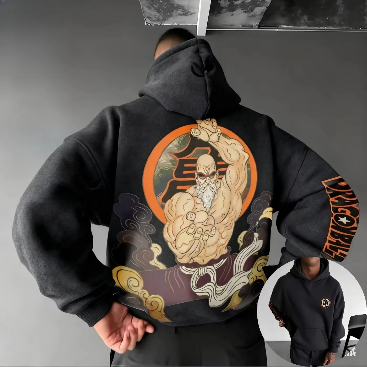 Dragon Ball Anime Autumn/Winter Hoodie 2025 Men's New Master Roshi Printed Street Hip Hop Trendy Casual Trendy Parent Child Top