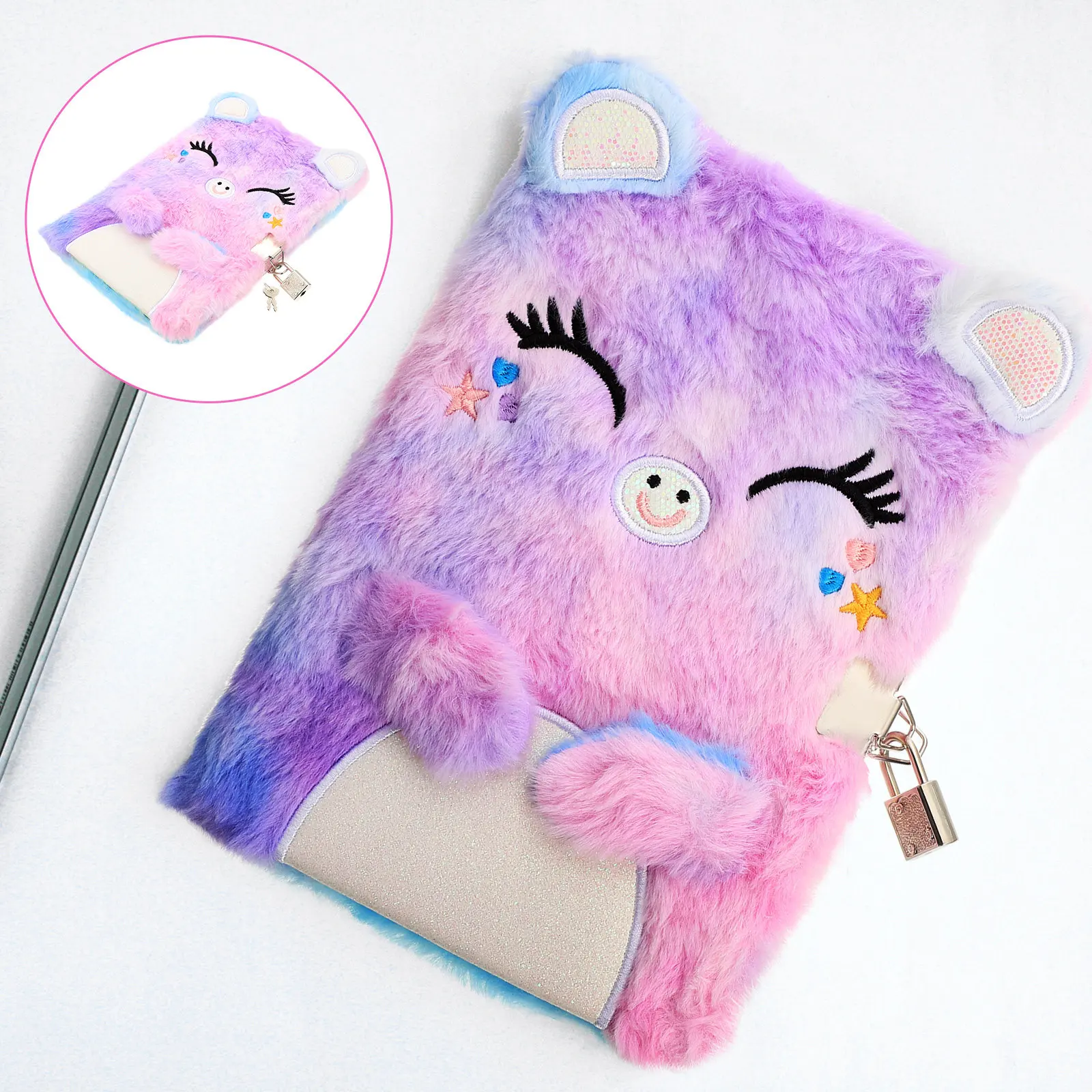 Adorable Cartoon Notebook Diary Lock Secret Writing Notepad for Daily Planner Journal Secret Diary