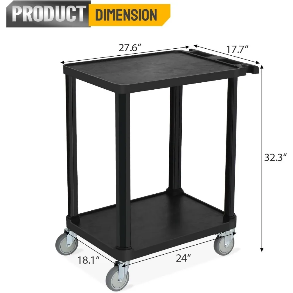 عربة المرافق التجارية ذات العجلات الدوارة، ومقبض متعدد الوظائف، وسعة كبيرة، ونظام الفرامل للاستخدام في الخدمة #5