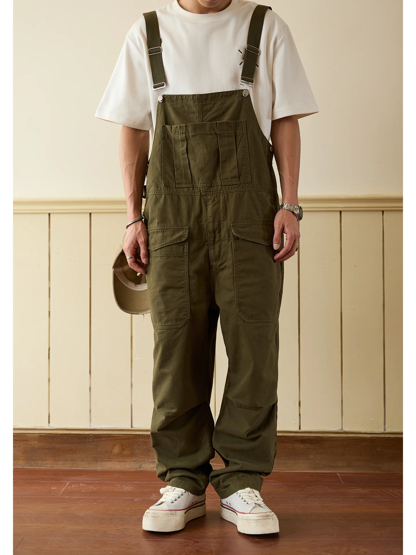 

Брюки для спецодежды в стиле ретро, мужские свободные комбинезоны, длинные брюки для пар, хлопковые повседневные брюки с прямыми штанинами ex Vintage Sle