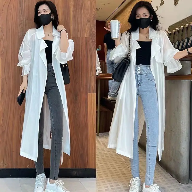 Fashion White Lining Sunscreen Windbreaker Women's Light And Thin 2025 Summer New Casual UV Protection Breathable Jacket Pink W9