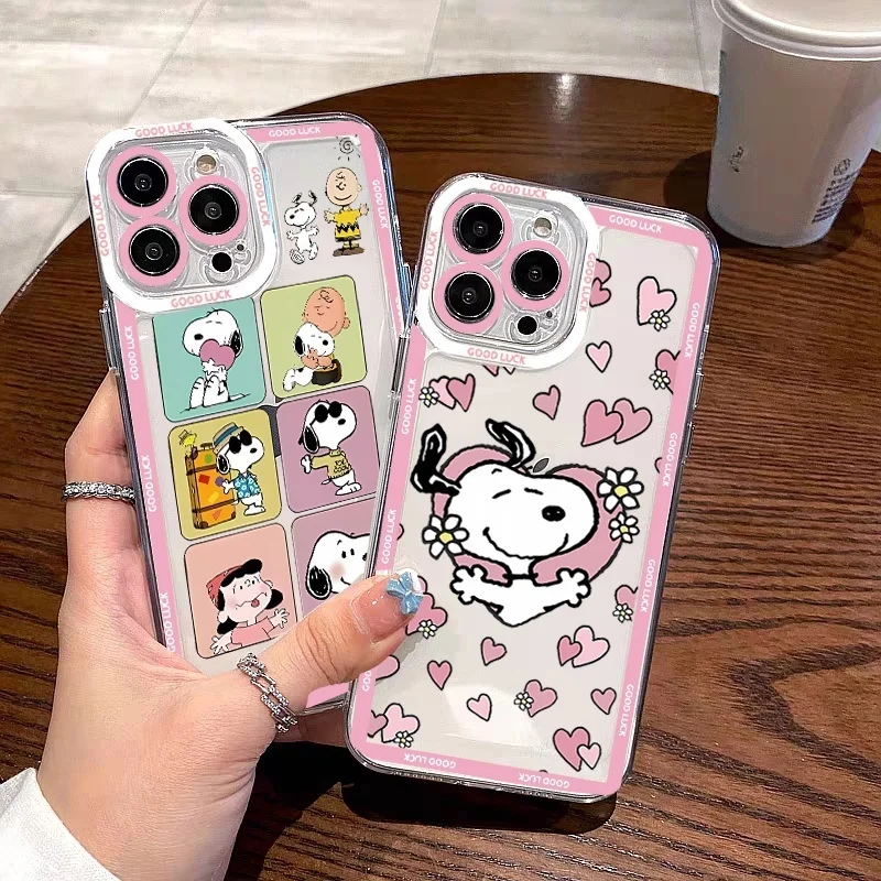

Чехол Cute Snoopy Cartoon Clear TPU Y2K для Motorola Moto G32 G22 G53 G52 G30 Edge 40 Pro G71 G72 G73 G60 G60S G9 Play Plus Cover