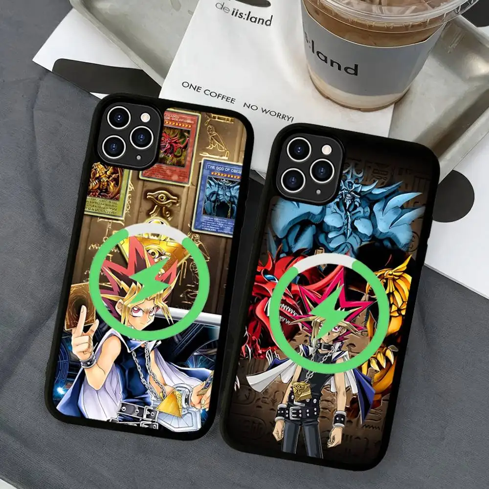 Coque de téléphone magnétique Magsafe pour iPhone 16 15 17 Pro Max 13 14 Plus, motif Cartes de Monstres Yu-Gi-Oh!