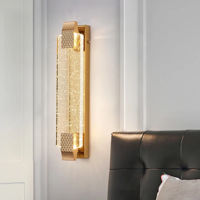 Modern Luxury Crystal Wall Lamp Bedroom Bedside Corridor Stairway Hallway Restaurant Kitchen Background Wall Led Light Sconce