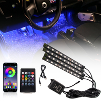 Neon 36 48 72 LED Car Interior Ambient Foot Light Kit Backlight Remote App Music Control Auto RGB Atmosphere Decorative Lamp