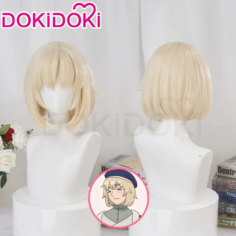 EN STOCK Anime Delicious in Dungeon DokiDoki mujeres Off White pelo corto Falin Touden Cosplay gorro de peluca gratis