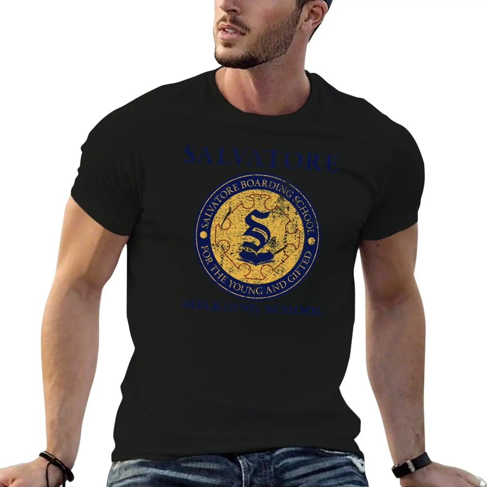 

Salvator Boarding School - Distressed T-Shirt t shirt man cotton t shirt personalised man t shirt cotton high quality T-Shirt