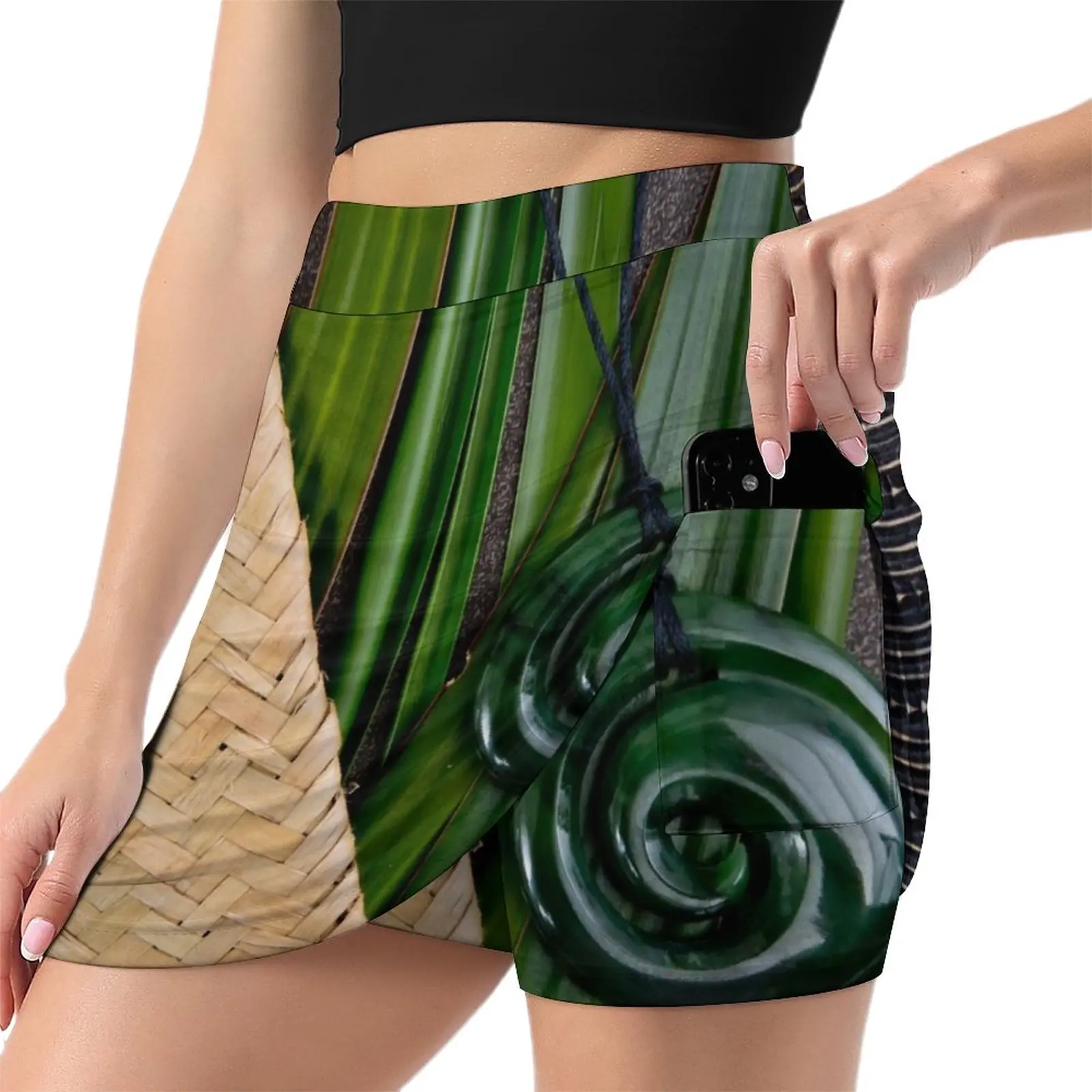 NZ Maori Culture Theme - Pounamu Koru Light Proof Trouser Skirt mini denim skirt elegant skirts for women 90s vintage clothes