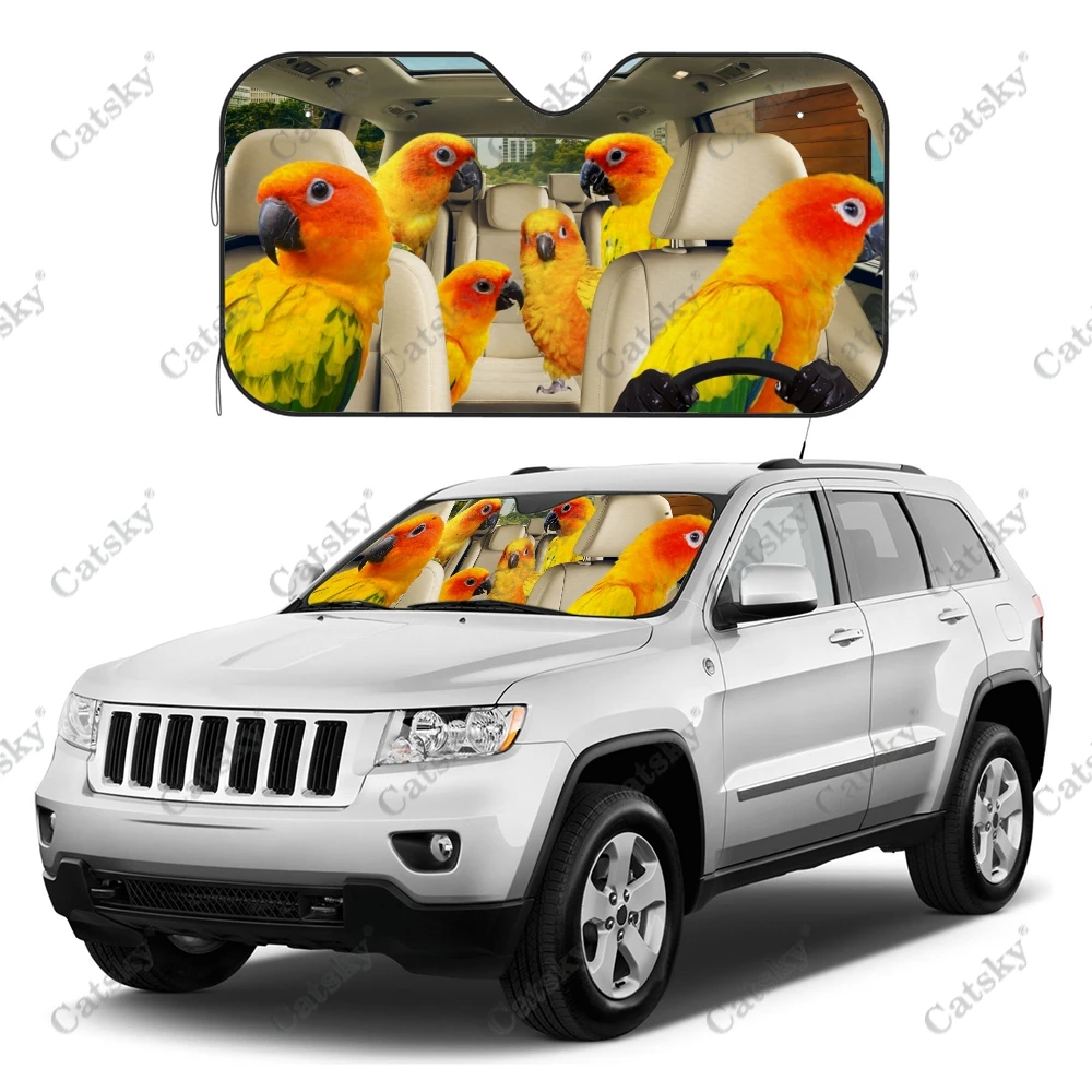 Conure Car Sunshade, Car Decoration Lovers Gift, Windscreen Sun Shield for Car Window Sunshade Cover Foldable Uv Ray Reflector