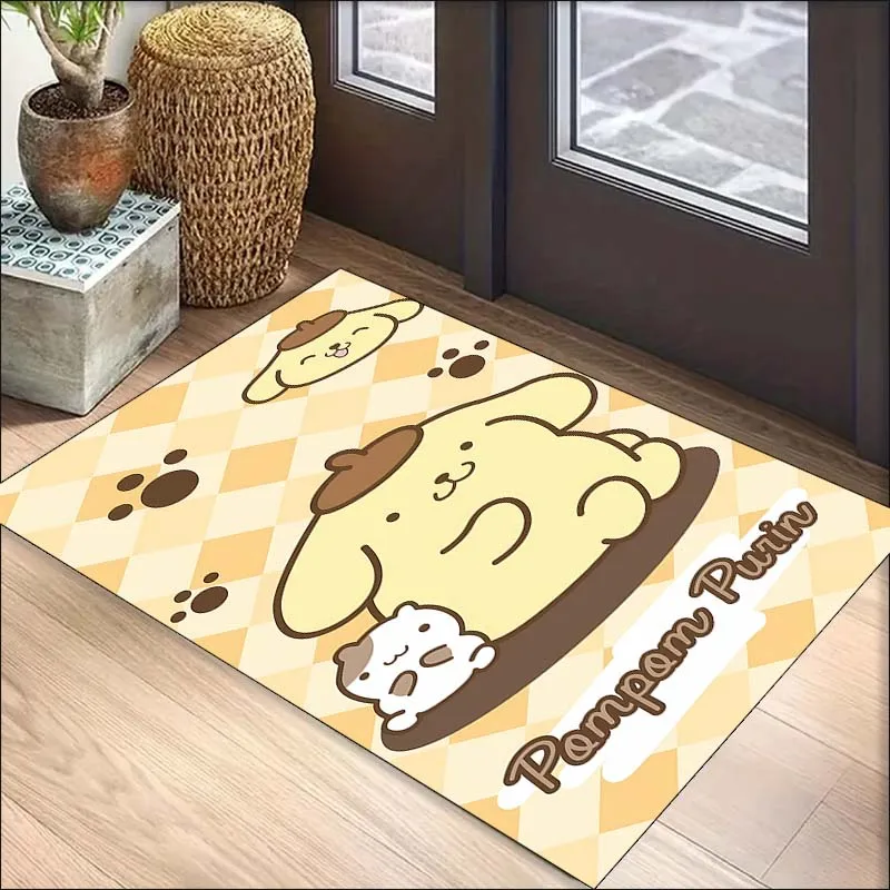 Cute Cartoon Sanrio Pompompurin Print Carpet Living Room Bedroom Large Area Soft Comfortable Decorative Carpet Exquisite Gift