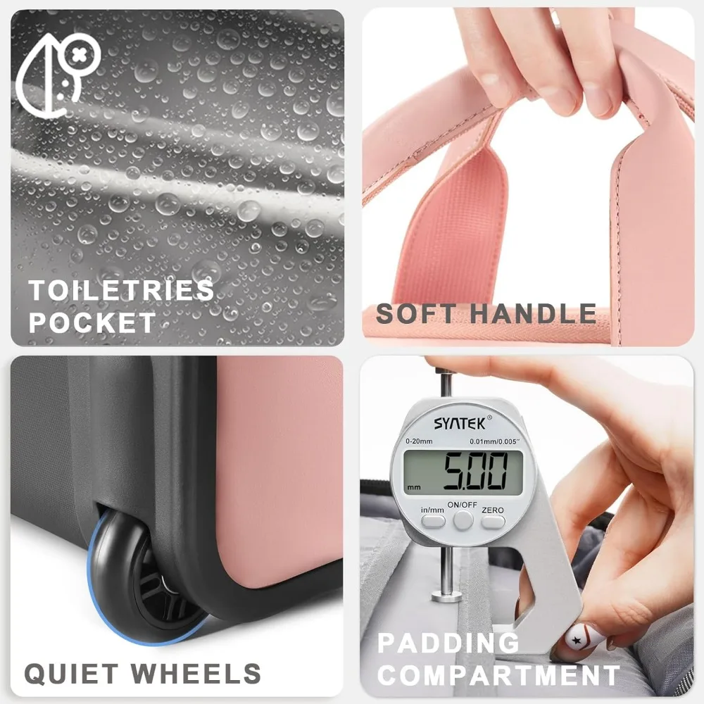 حقيبة حمل على الأمتعة مع عجلات، حقيبة منتج شخصية معتمدة من شركة الطيران، حقيبة حمل متعددة للسفر مع جلد Ha #5