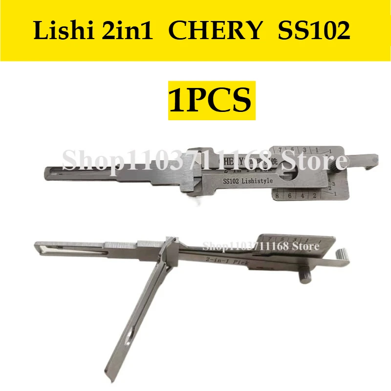 

1PCS Lishi 2in1 for CHERY SS102 8 Teeth Available for Recent 2025 Models Car Measuring Tape Lockpick Decoder Lock Picking Ganzua