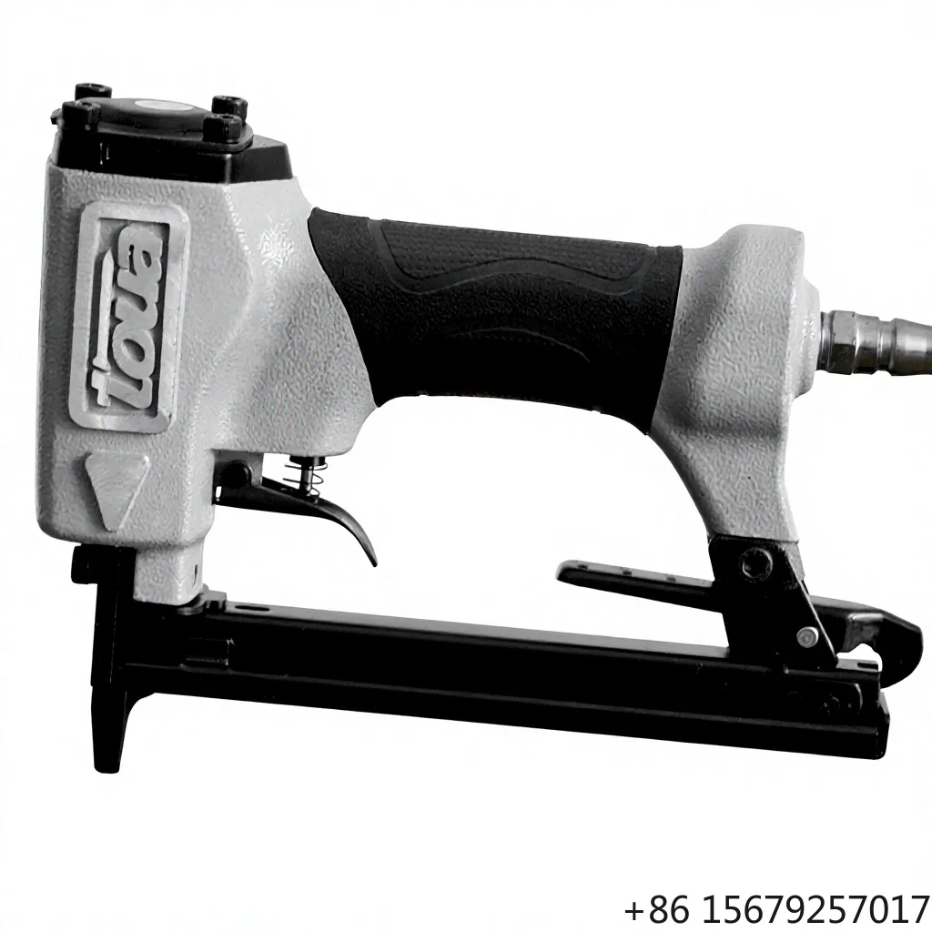 TOUA Professional 20 Gauge Aluminum Front Exhaust Air Stapler 1013J Woodworking Pneumatic Nail Gun for Wood Structure Sofa