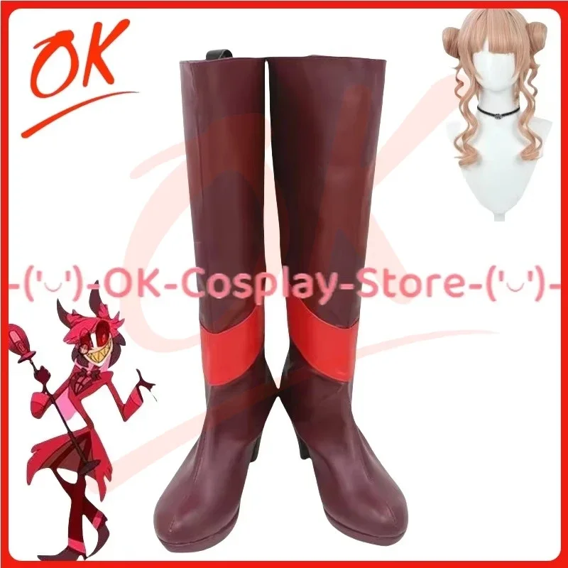 

Аниме Радио Demon Alastor Обувь для косплея Сапоги из искусственной кожи Обувь Виртуальный YouTuber Nijisanji Idios Kaburaki Roco Парики для ролевых игр