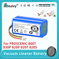 High Capacity 14.4V/14.8V 12.8Ah 18650 Li-ion Battery for Proscenic 800T/830P/820 Series & Liectroux C30B/XR500/E30 Robot Vacuum