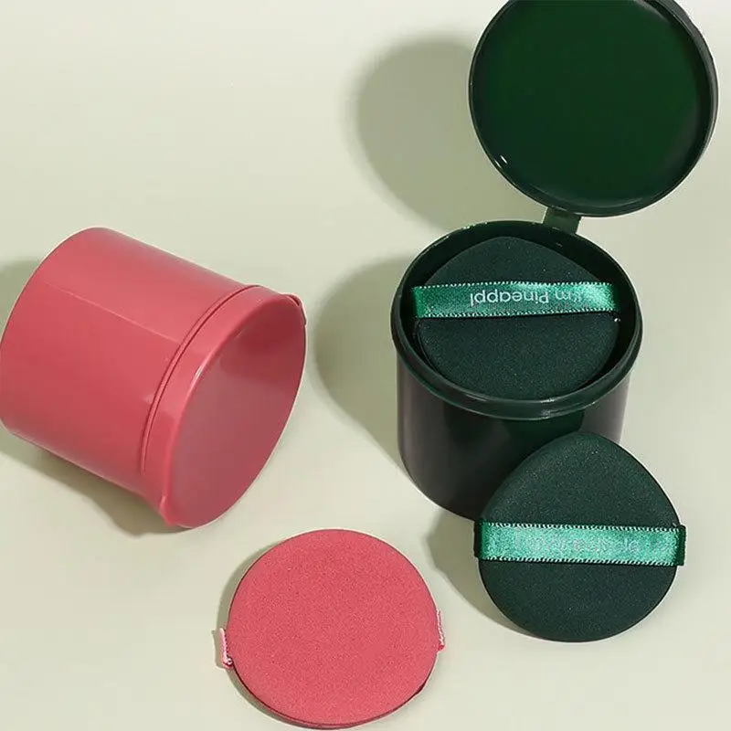 7Pcs Water Droplet/Circular Shaped Powder Puff Suitable For Use With Dry Powder To Set Makeup Or With Wet Powder For Foundation