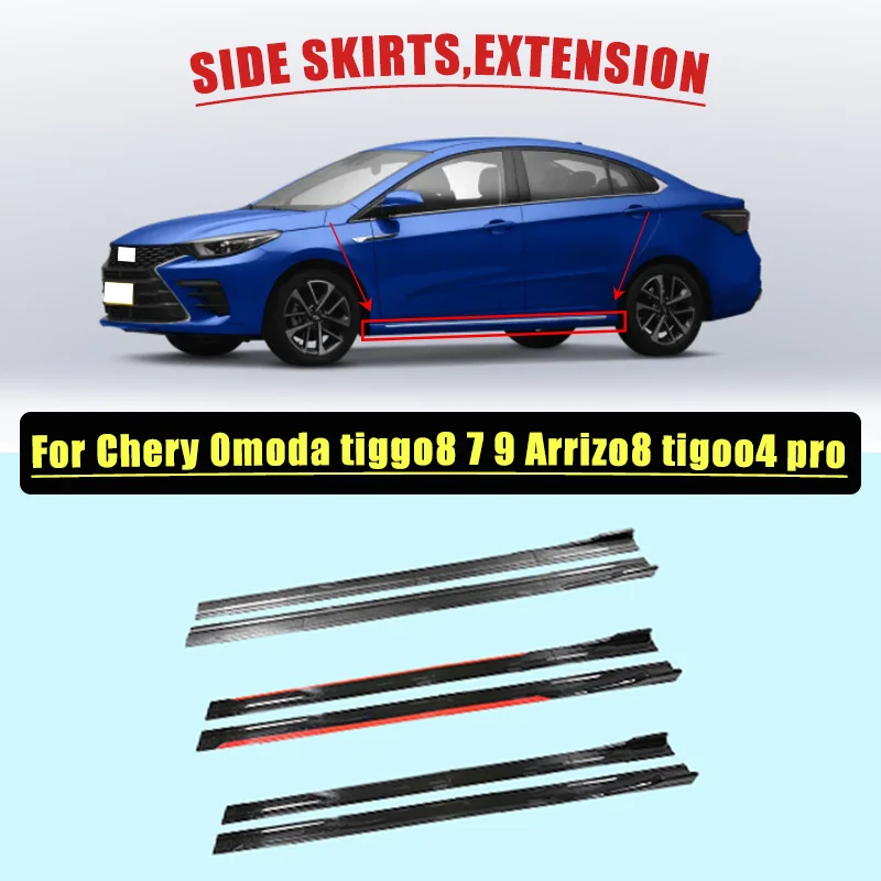 

Car Side Skirt 8 Pcs Winglet Splitters Lip Side Spoiler Extension Rocker Plate For Chery 0moda tiggo8 7 9 Arrizo8 tigoo4 pro