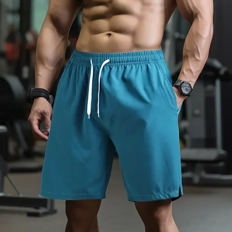 Fitness Shorts Man Quick-Drying Ice Silk Breathable Running Men's Sport Shorts Badminton Tennis Shorts Outdoor Sportswear