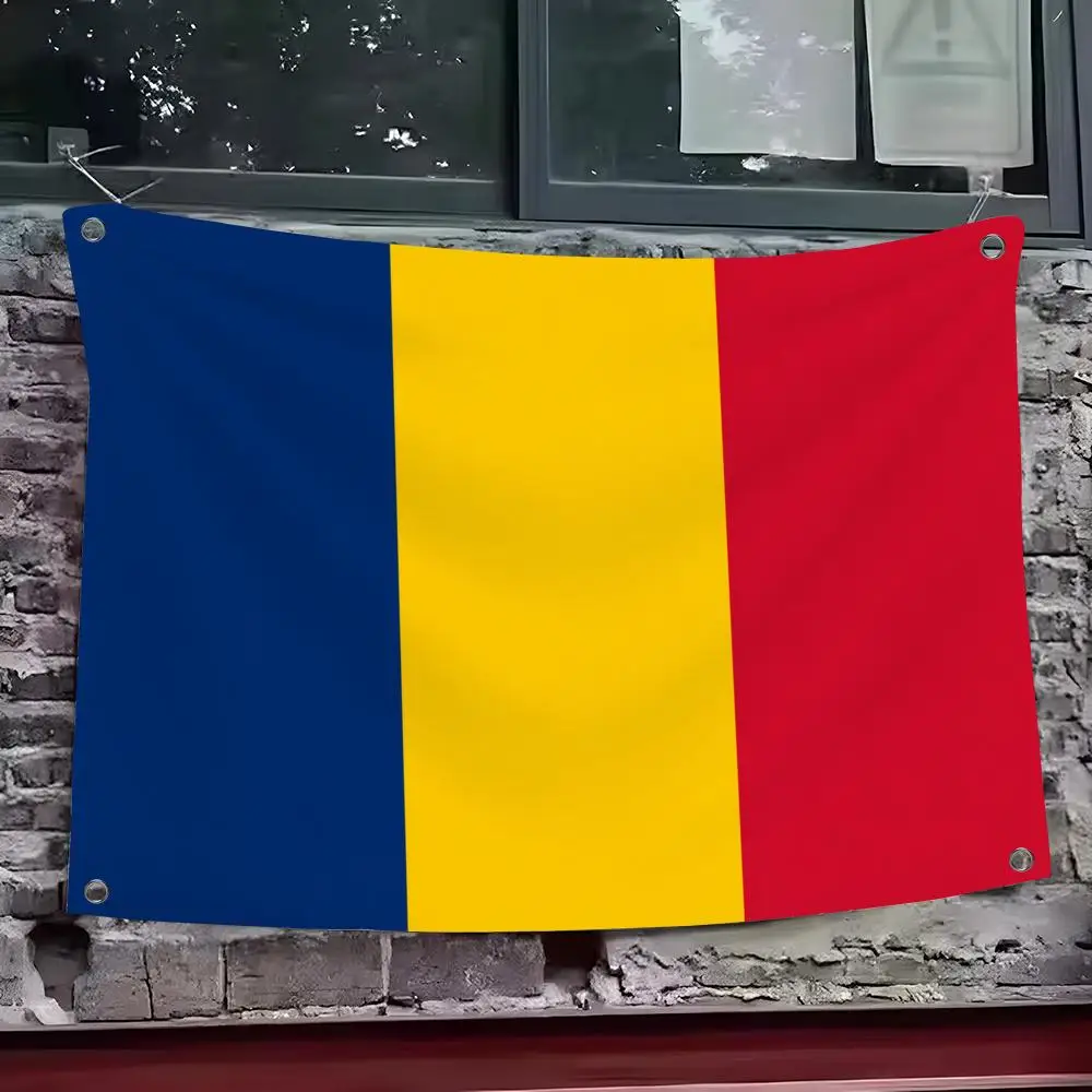 Romania Flags Custom Wall Hanging Background Art Banner For Bedroom Home Living Room Outdoor Decor