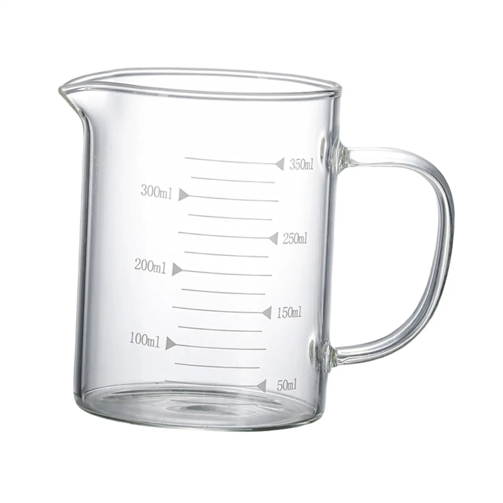 Glass Cup with Scale Transparent Large Capacity Containers Heat Resisttant