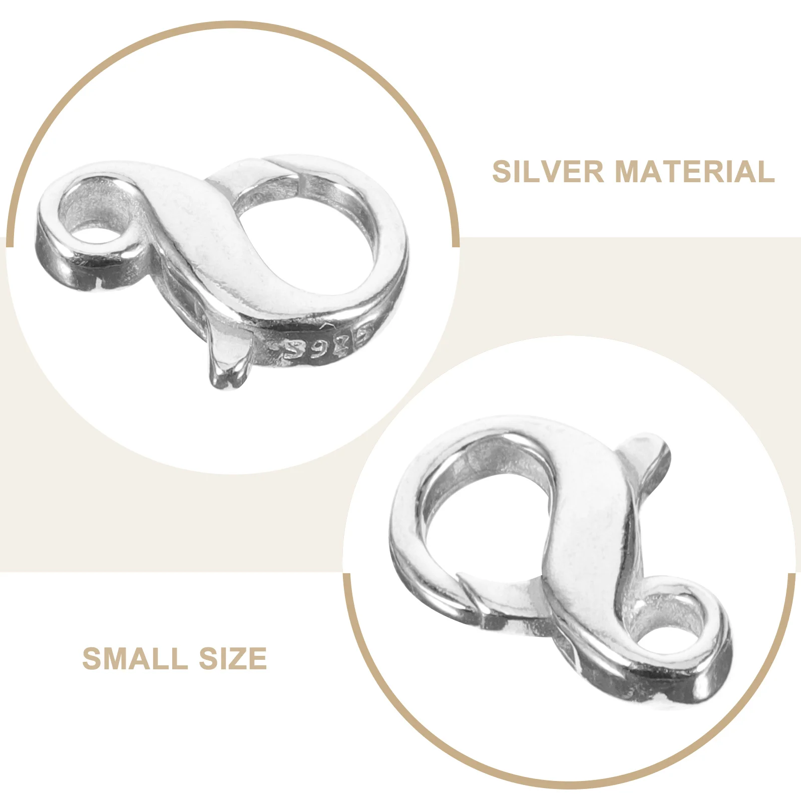 

Sterling Silver Necklace Buckle Connector Clasp Jewelry Extender Bracelet Metal