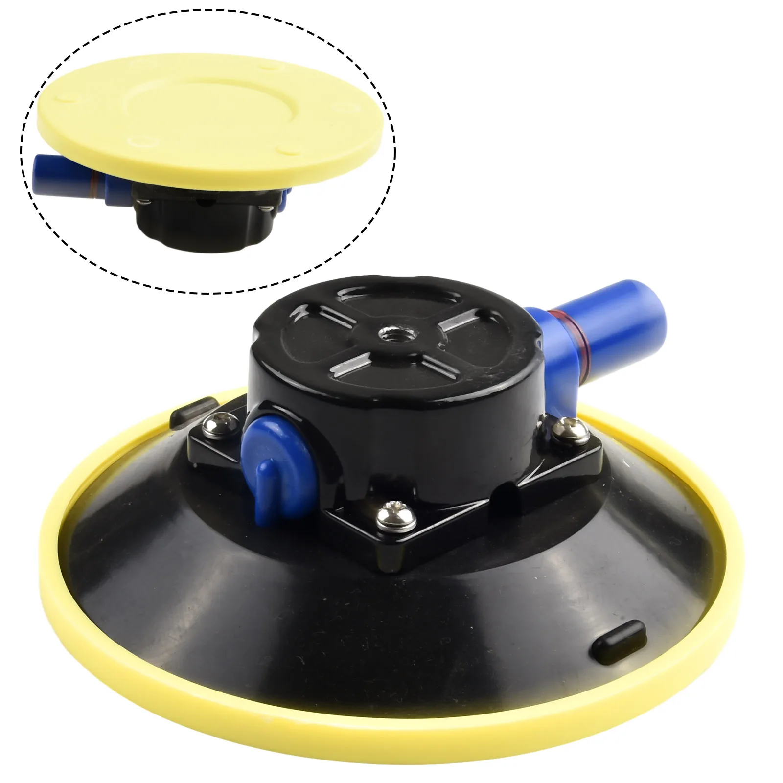 

1 Pcs Suction Cup Glass Hand Tools Metal Aluminum Black Yellow Boats Countertops Vacuum Suction Cups Brand New