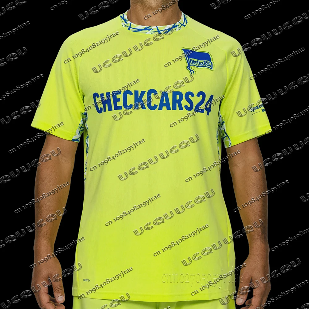 2025-26 رائجة البيع تي شيرت رياضي غير رسمي الرجال النساء ألمانيا هيرثا BSC لكرة القدم جيرسي المنزل بعيدا الكبار الاطفال التدريب تي شيرت #3