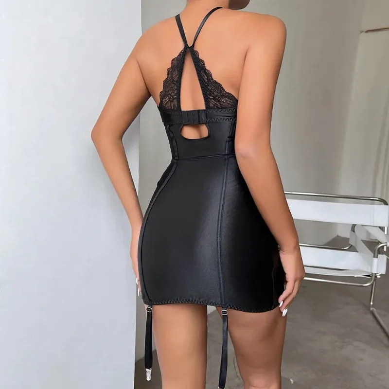 Ensemble de sous-vêtements pour femmes, pyjama, soutien-gorge, sous-vêtements Sexy, Lingerie érotique, vêtements de nuit confortables, jupe